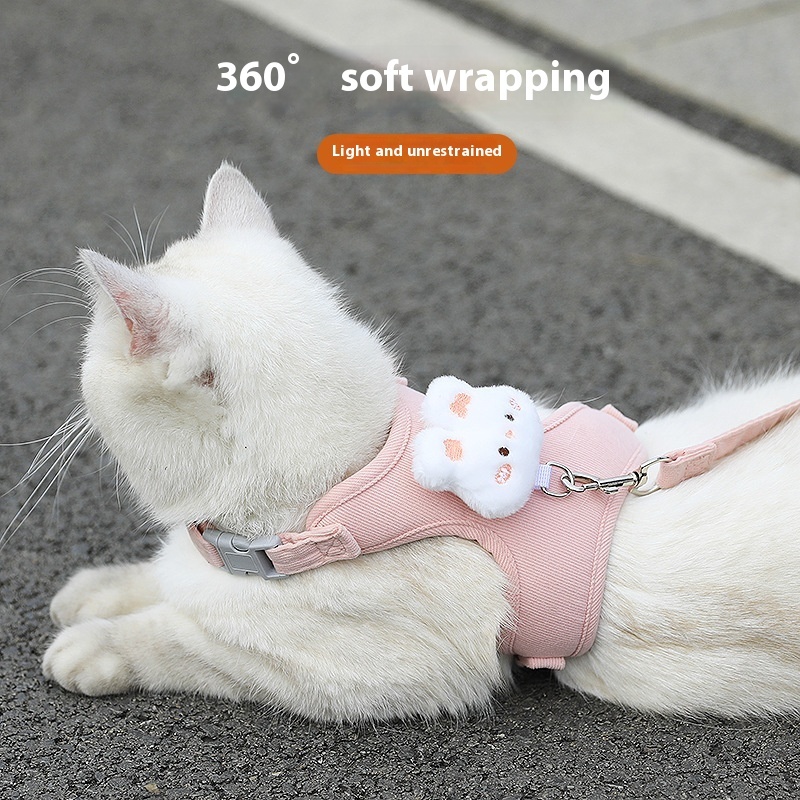 Cat Pulling Rope Adjustable Cat Walking Rope Cute Kittens Special For Going Out Chest Strap Small Dog Pet Supplies - Image 6