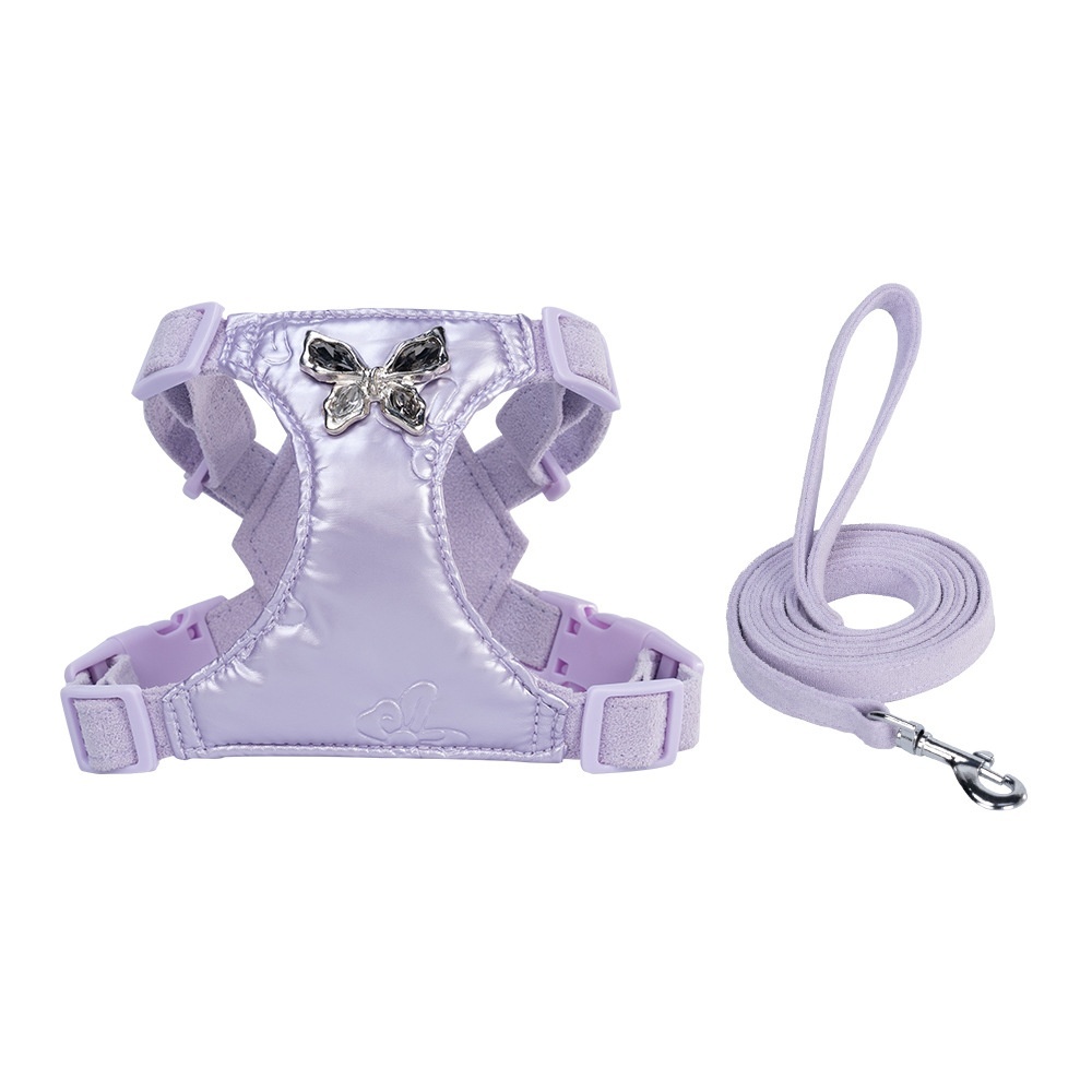 Small Dog Chest Strap Easy Walking Dog Metal Butterfly Hand Holding Rope - Image 5