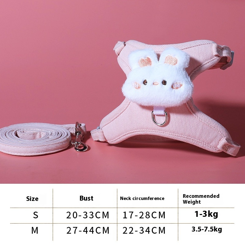 Cat Pulling Rope Adjustable Cat Walking Rope Cute Kittens Special For Going Out Chest Strap Small Dog Pet Supplies - Image 5