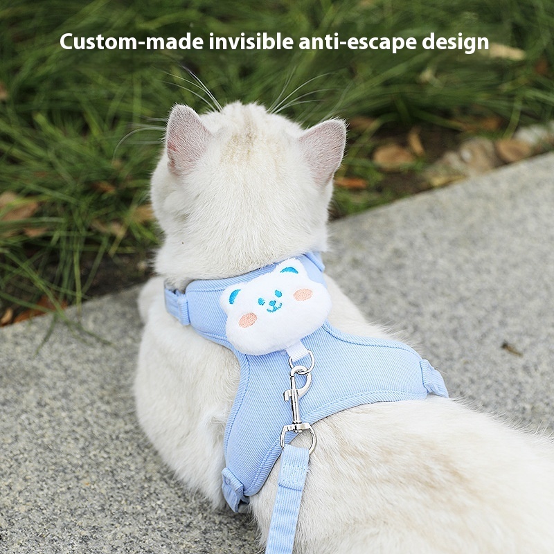 Cat Pulling Rope Adjustable Cat Walking Rope Cute Kittens Special For Going Out Chest Strap Small Dog Pet Supplies - Image 3