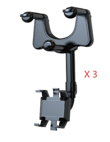 Rearview Mirror Phone Holder For Car Rotatable And Retractable Car Phone Holder Multifunctional 360 Rear View Mirror Phone Holder Suitable For All Mobile Phones And All Car - Image 7