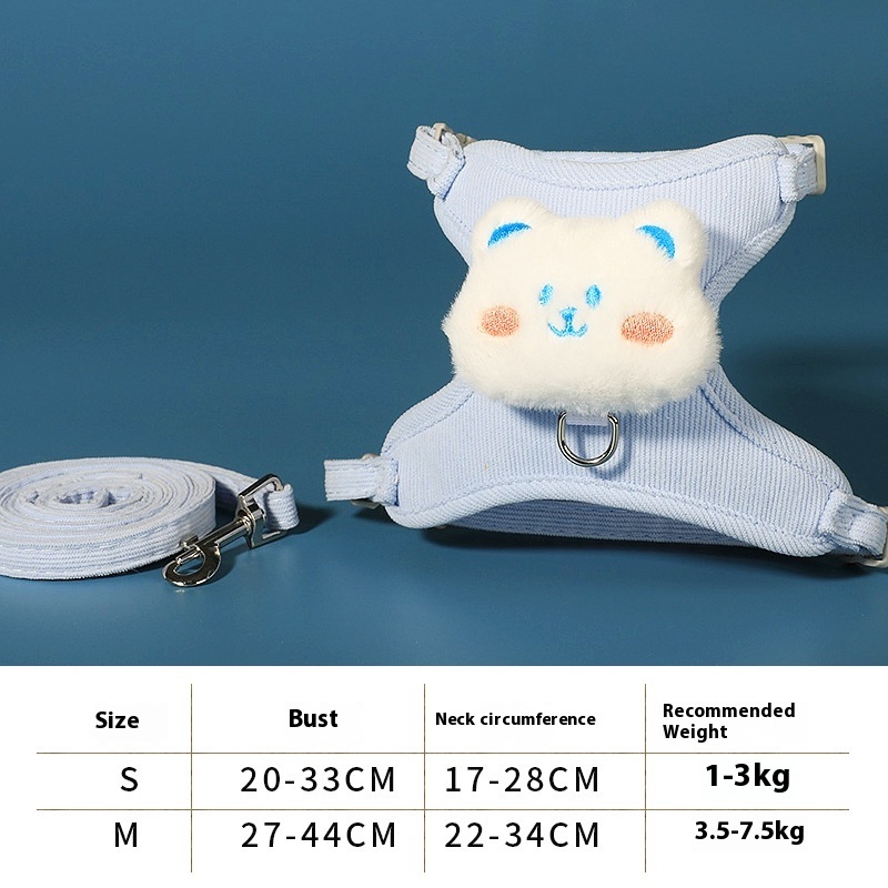 Cat Pulling Rope Adjustable Cat Walking Rope Cute Kittens Special For Going Out Chest Strap Small Dog Pet Supplies - Image 7