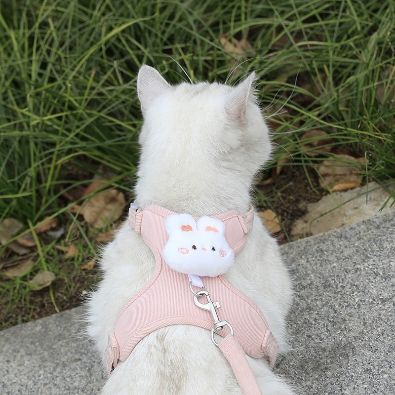 Cat Pulling Rope Adjustable Cat Walking Rope Cute Kittens Special For Going Out Chest Strap Small Dog Pet Supplies - Image 2